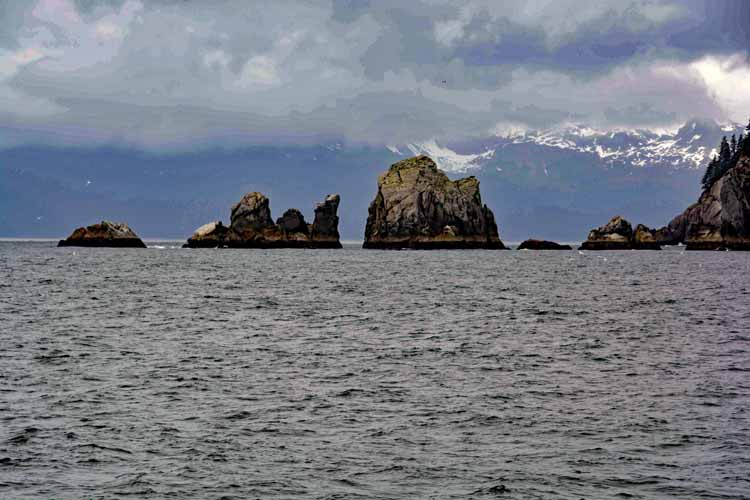 rock formation in water